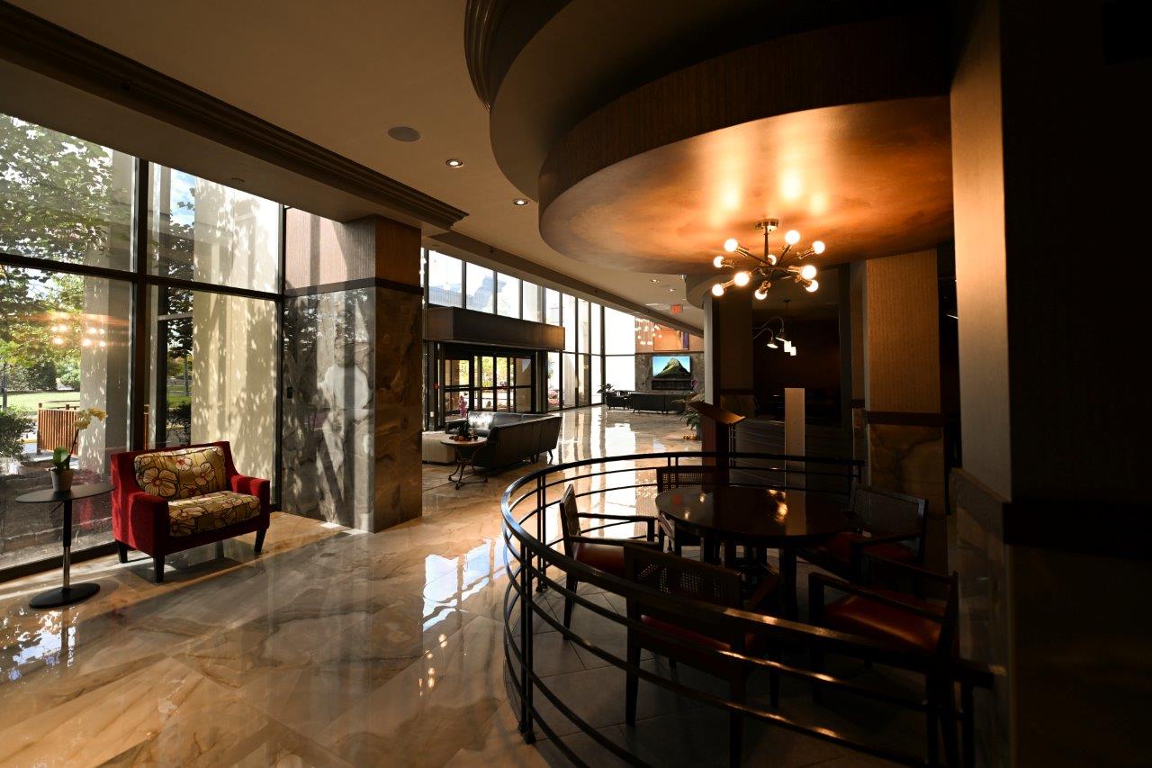 Book your stay with the finest lobby area